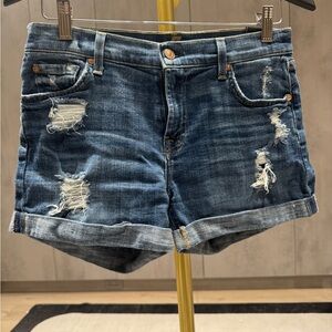 Stylish Distressed Denim Jean Shorts